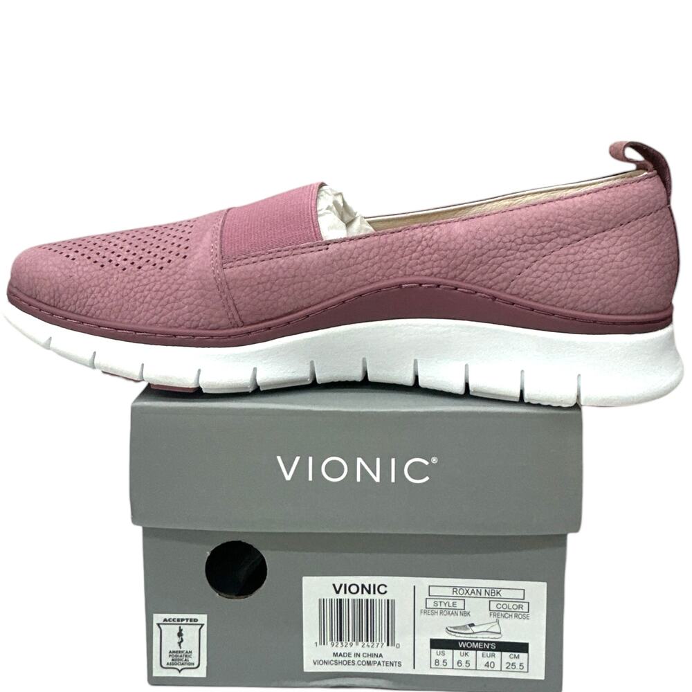 Vionic Fresh Roxan Sneaker Loafers French Rose Pink Women's size 8.5